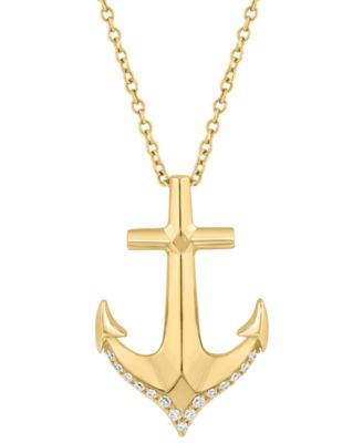 Diamond (1/20 ct. t.w.) Pendant Necklace in 14k Yellow Gold