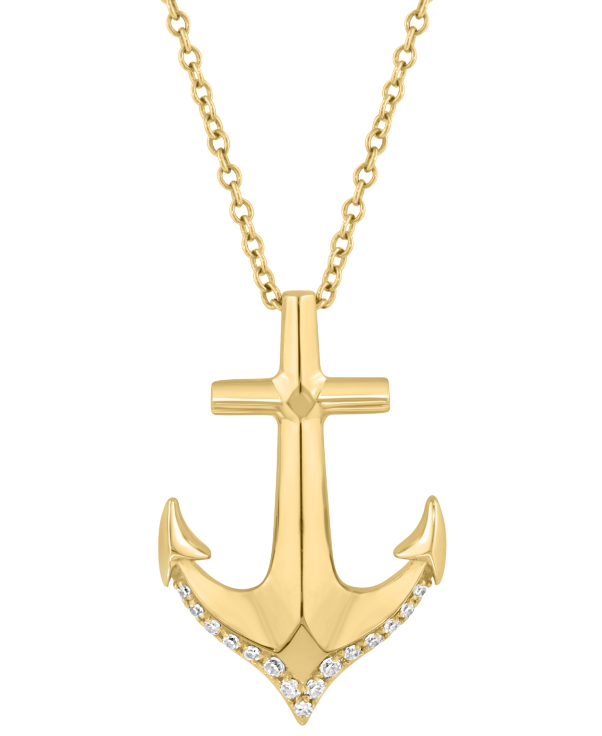 Effy Collection Diamond (1/20 ct. t.w.) Pendant Necklace in 14k Yellow Gold