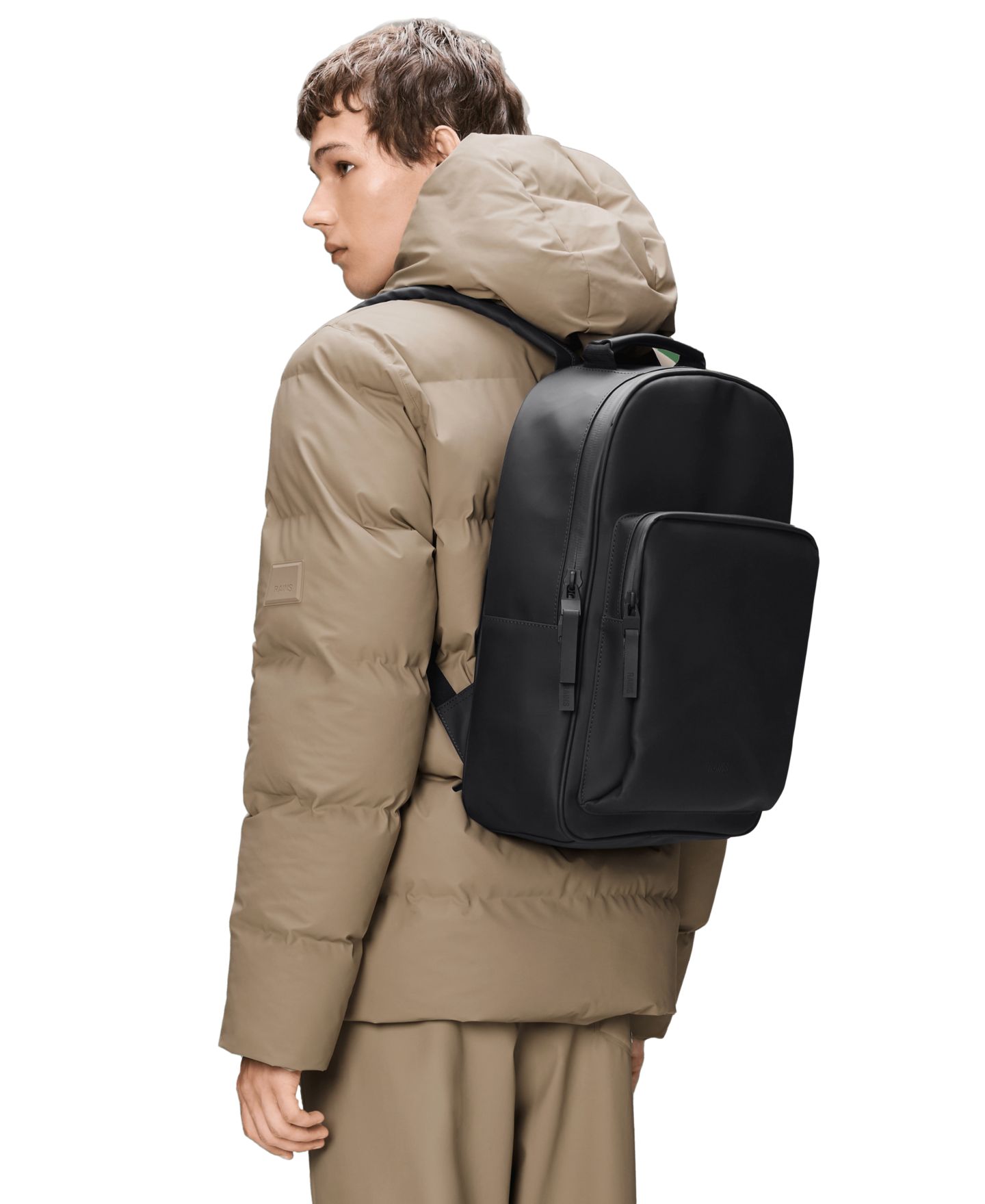 Женская сумка Rains Book Daypack Large W3, цвет: Чёрный — фото 4