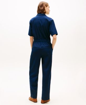 Women's Utility Shirt Short-Sleeve Jumpsuit
