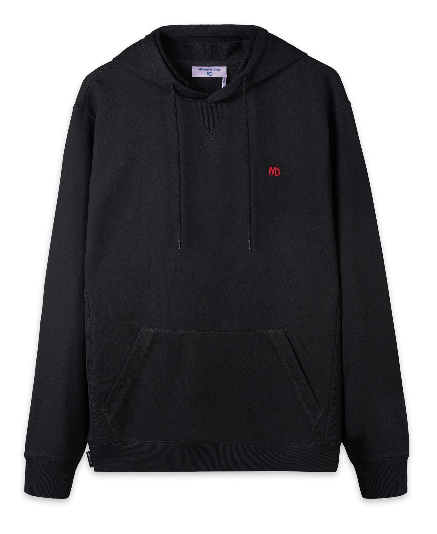 Мужское худи Members Only Pullover Hooded, цвет: Чёрный — фото 8