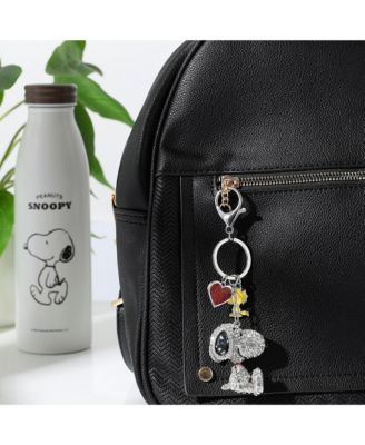 Snoopy Crystal Keychain with Woodstock Charm