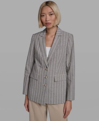 Women's Collared Multi Stripe Jacket