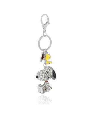 Snoopy Crystal Keychain with Woodstock Charm