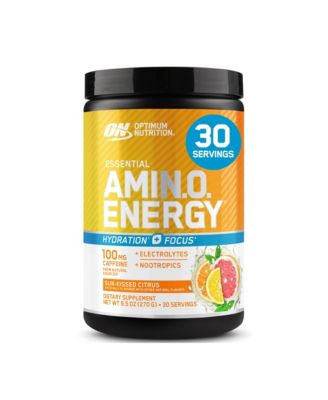 Essential Amino Energy Hydration Plus Focus Powder, Sun-Kissed Citrus, 30 Servings