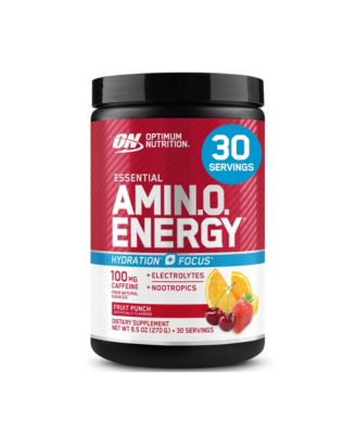 Essential Amino Energy Hydration Plus Focus Powder, Fruit Punch, 30 Servings