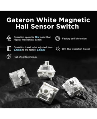 RT80 Rapid Trigger Hall Effect Magnetic Gaming Keyboard, 8K Polling Rate,75% Layout,BT/2.4GHz/Wired,RGB Backlit,Hot Swap,Actuation Wireless