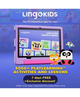10" A10 Educational Kids Tablet with Epic! and Lingokids 64GB with Parental Controls & Kid-Proof Case
