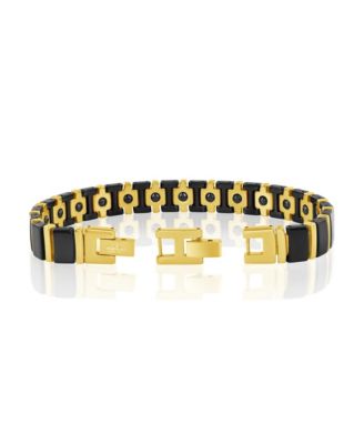 Matte & Polished Magnetic Link Tungsten Bracelet