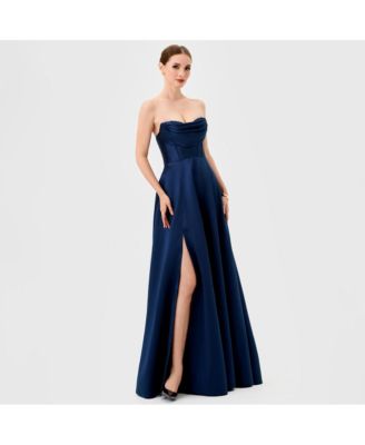 Women's Ameira Strapless Cowl Gown