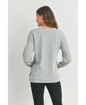 Maternity Graphic Mama Crew Neck Nursing Sweatshirt