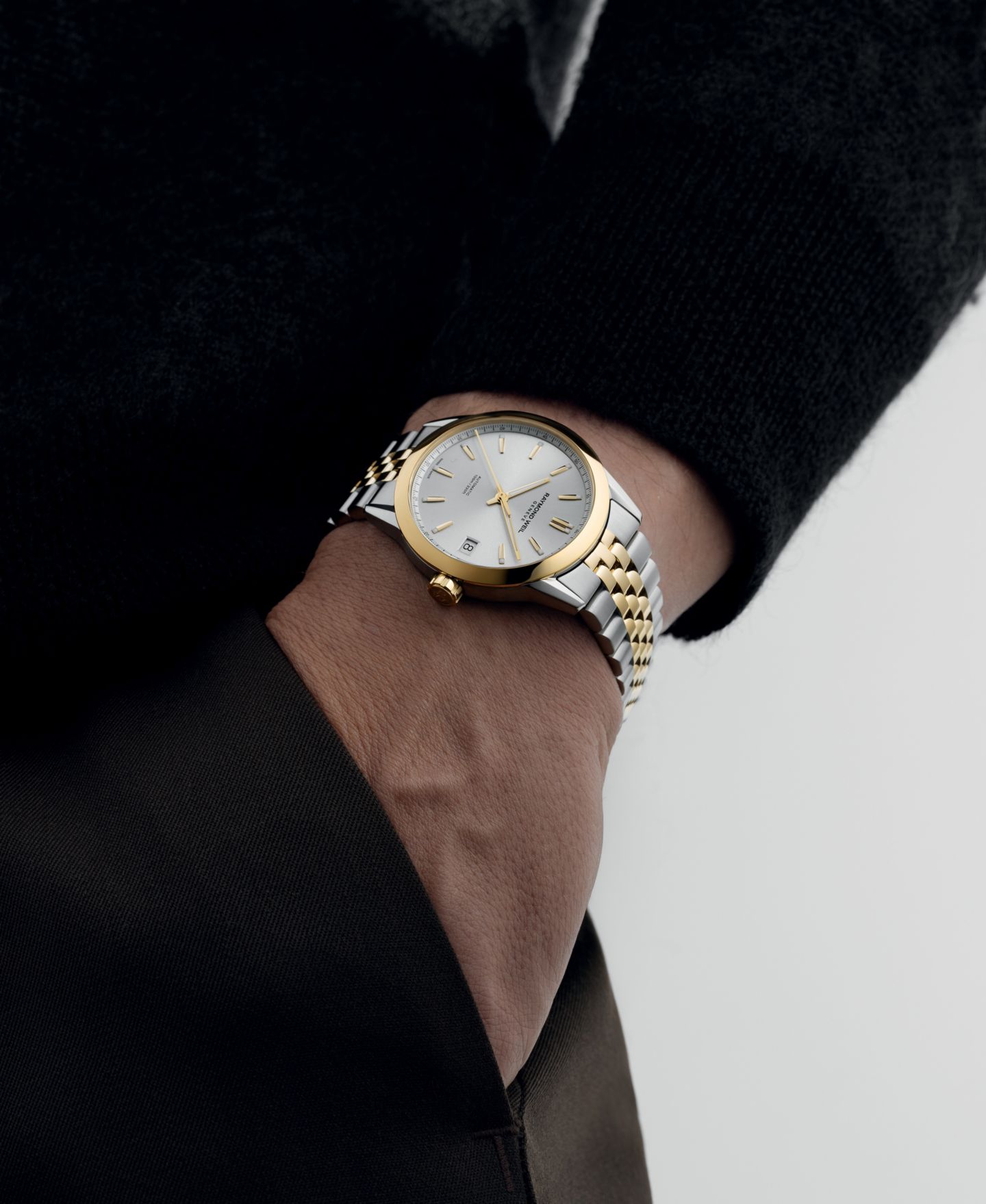 Мужские часы Raymond Weil Freelancer Yellow Gold Stainless Steel Watch, 40mm 2741-STP-64001 — фото 4