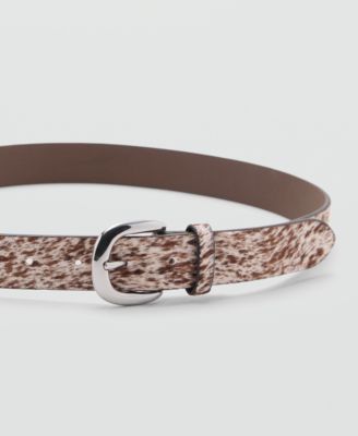 Women's Leather Fur Belt