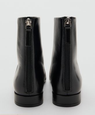 Women's Zipped Leather Ankle Boots
