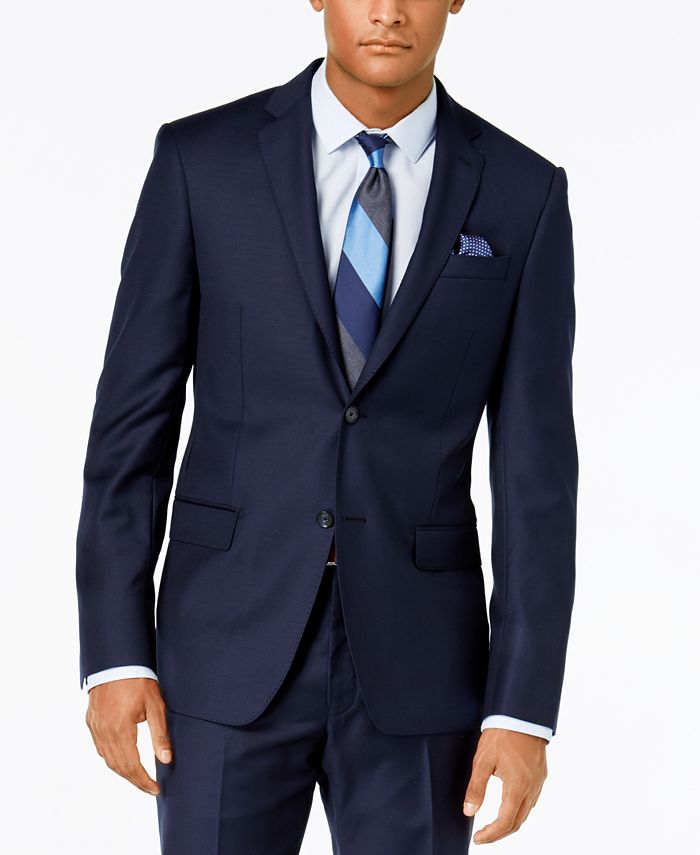 DKNY - Extra-Slim-Fit Suit Navy Solid Suit
