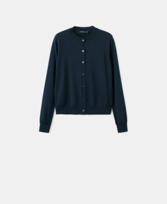 Women's Chunky-Knit Wool-Blend Cardigan Sweater