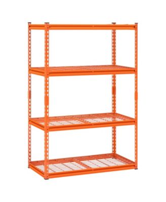 4-Tier Storage Shelves, 2400-Lb Capacity, 20"D x 40"W x 60"H, Adjustable Heavy-Duty Utility Rack
