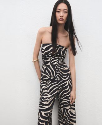 Women's Printed Strapless Jumpsuit