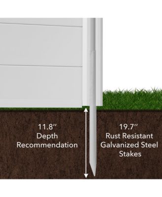 42" x 42" Privacy Screen - Outdoor Vinyl Fence Panel Enclosure for AC / Trash Bins / Pool Equipment - White