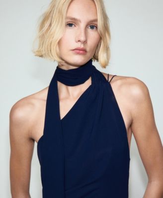 Women's Scarf Asymmetrical Dress