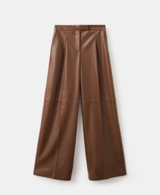 Women's Wide-Leg Faux-Leather Pants