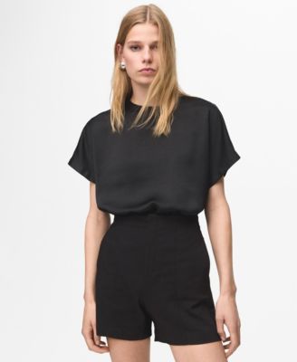 Women's Satin Crop Blouse