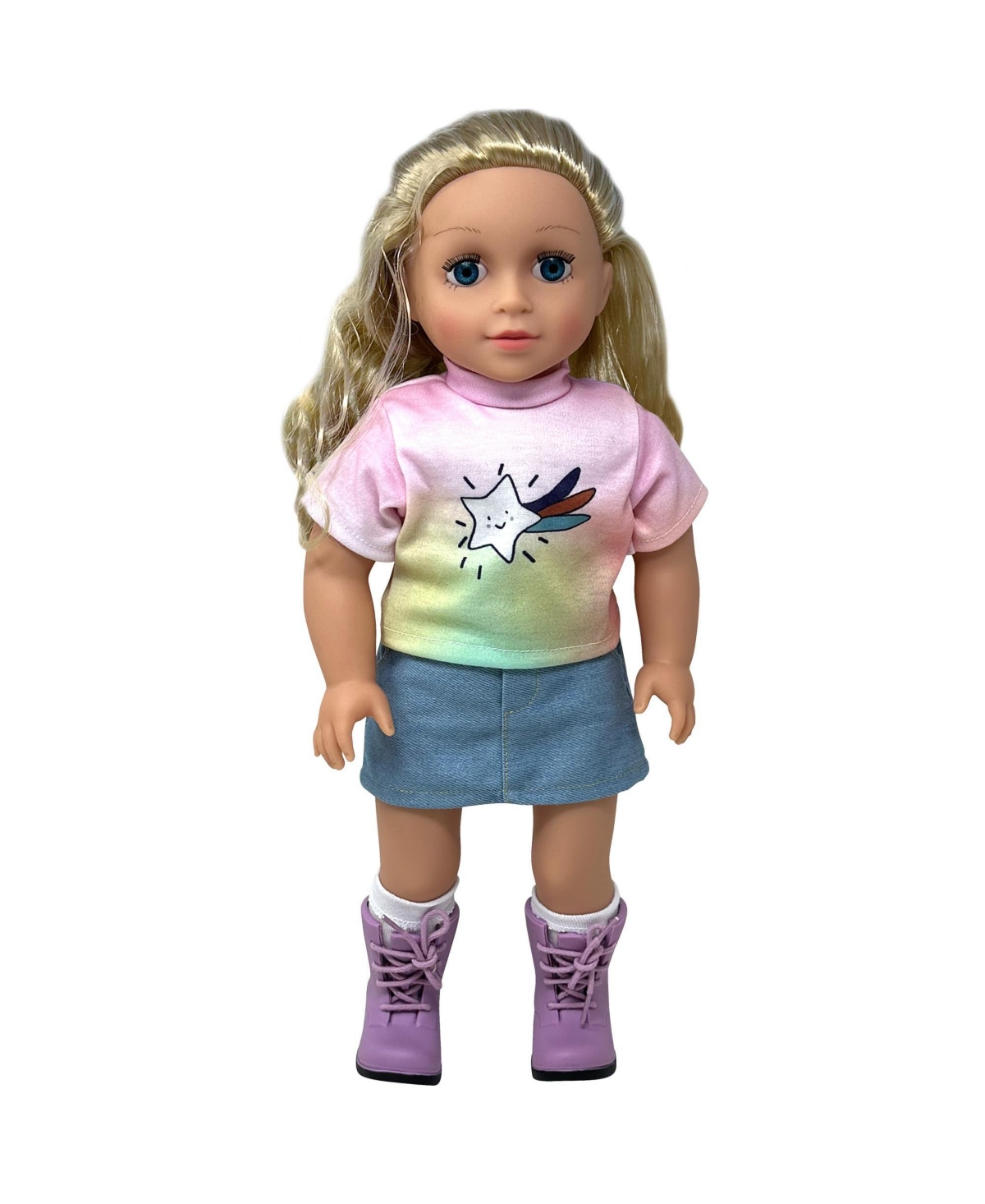 18 Inch Dolls with Soft Hair and Accessories – Soft Body 18 inch Doll with Poseable Vinyl Arms & Legs, Dress Outfit – Cute 18" Doll Set for Girls