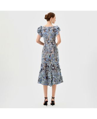 Women's Peri Flutter Sleeve Midi Dresses