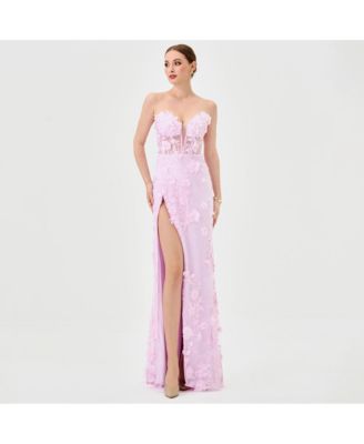 Women's Teri 3D Floral Gown