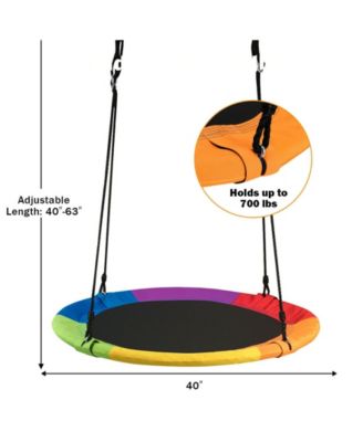 40 Inch Flying Saucer Tree Swing Outdoor Play for Kids