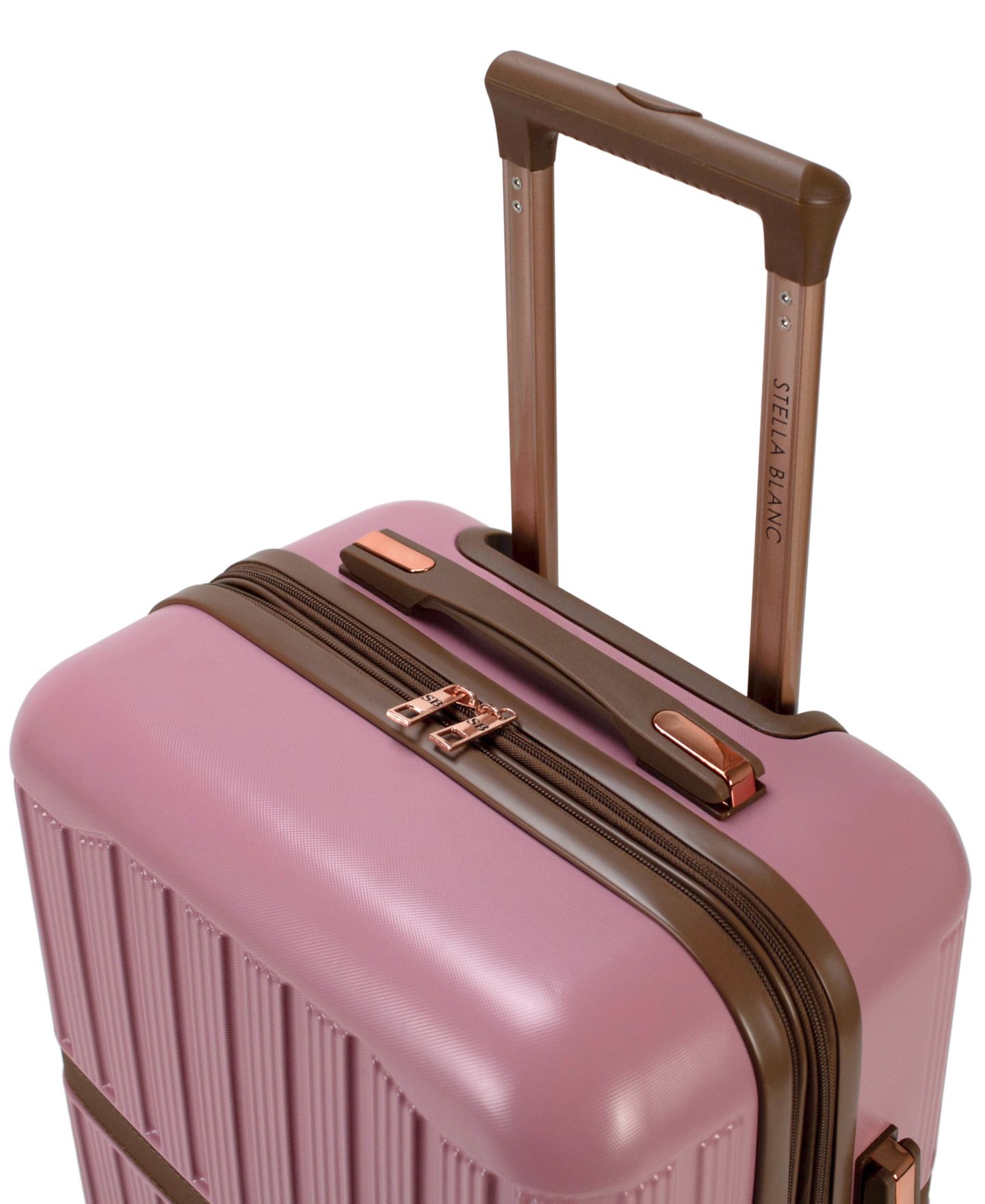 Чемоданы STELLA BLANC Dakota 2-Pc. Hardside Luggage Set, цвет: Пыльный розовый — фото 7