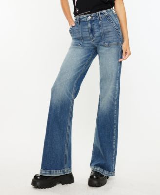 Women's High Rise Wide Flare Jeans