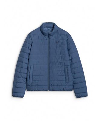 Men's down jacket with synthetic filling - navy