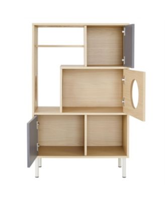 Cat House with Storage, Cat Litter Box Enclosure, Hidden Storage in Natural