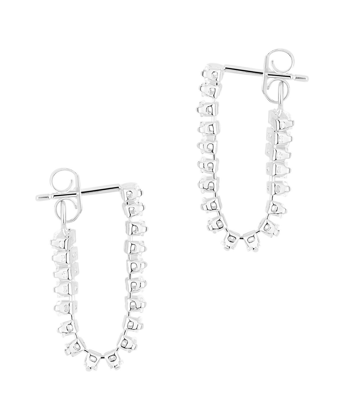 And Now This Crystal Drop Front/Back Post Earrings