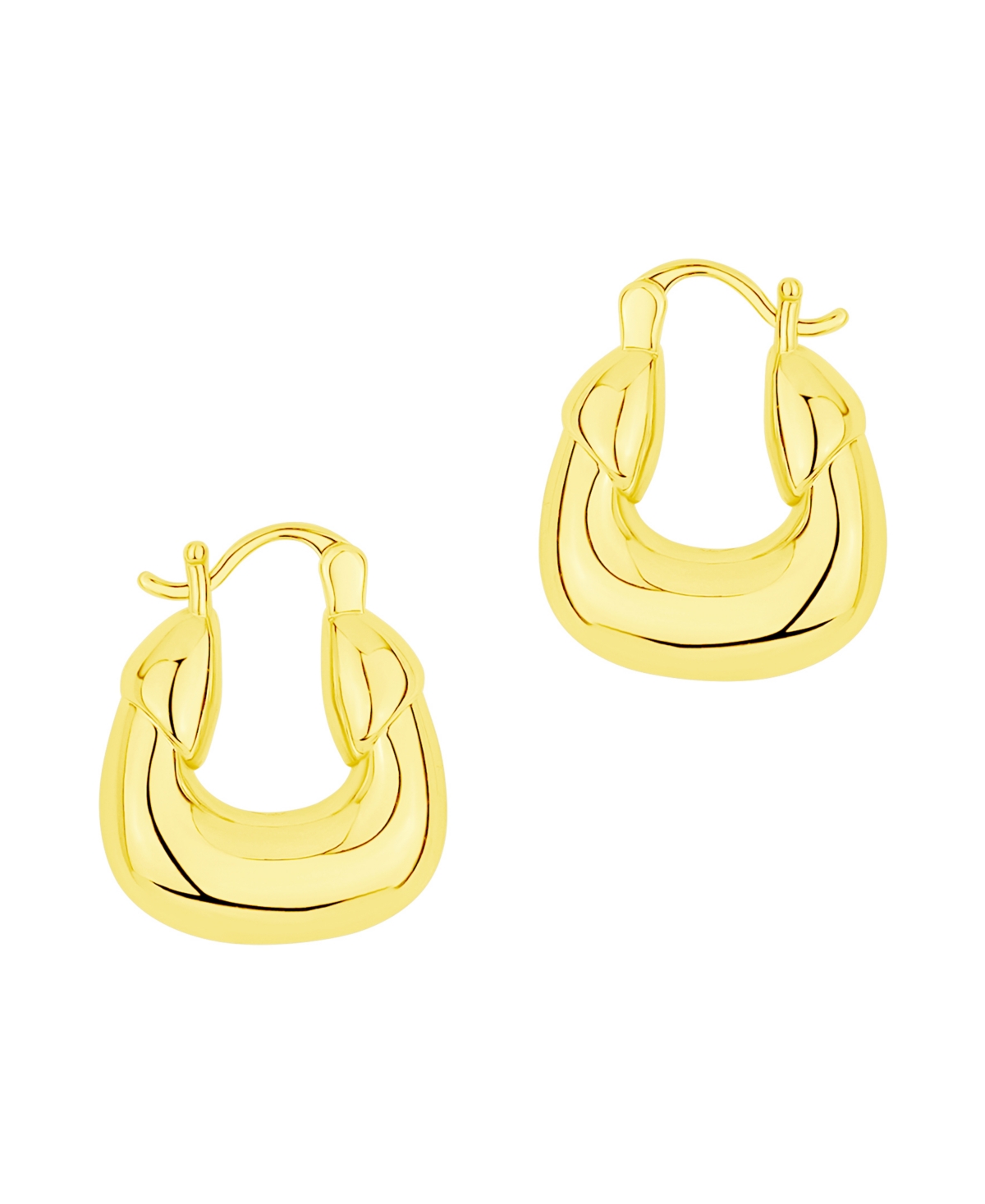 And Now This Puff Click Top Hoop Earrings