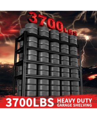 5-Tier 48 in W x 72 in H x 18 in D Adjustable Solid Plate Heavy Duty Metal Shelving Unit