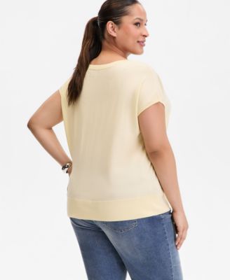 Plus Size Dolman-Sleeve Sweater