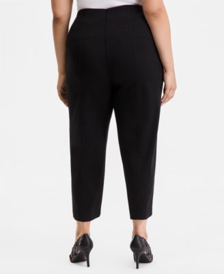 Plus Size High Rise Pull-On Ponte Pants