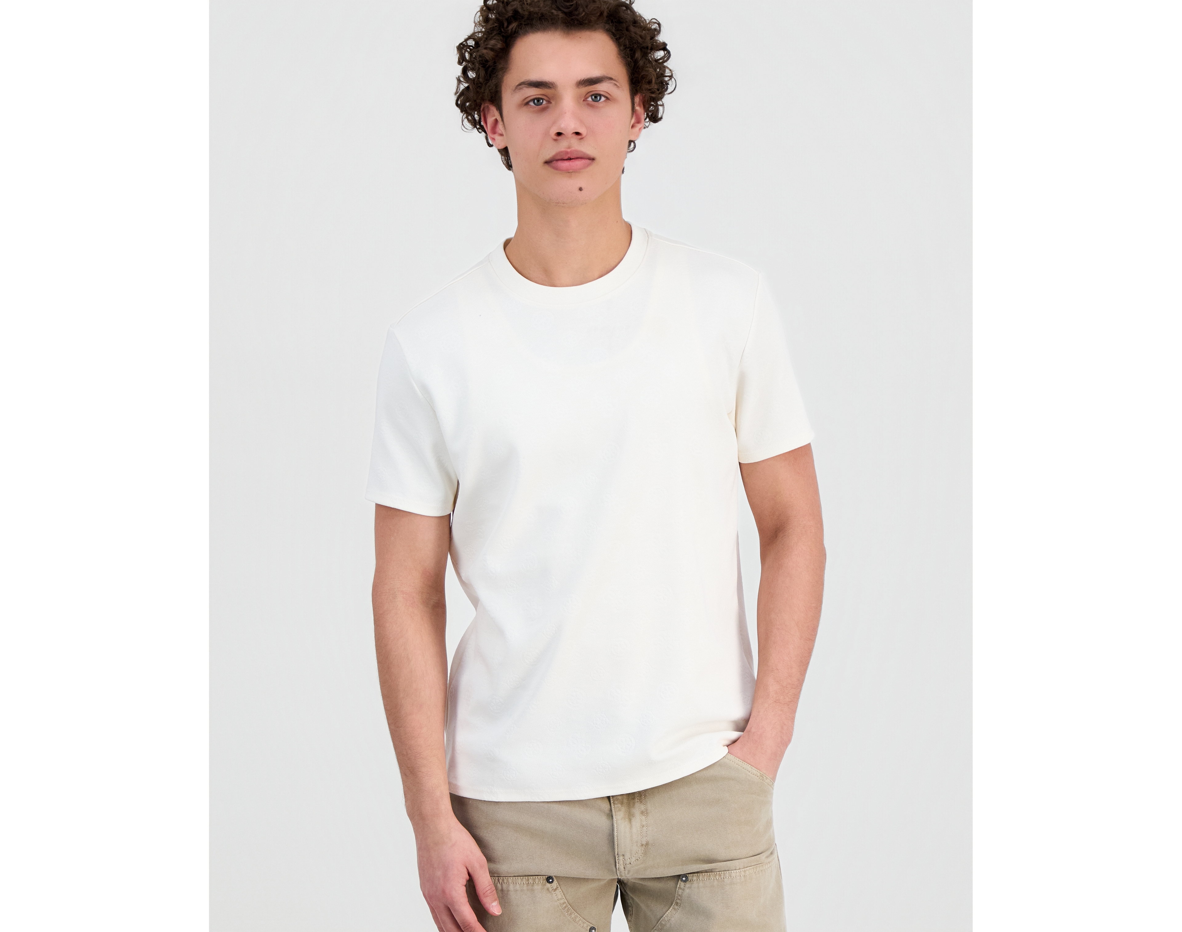 Guess Men's Nico Embossed Knit T-Shirt