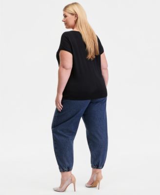 Plus Size Dolman-Sleeve Sweater