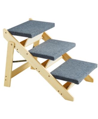 COZITO Convertible 3-Step Wooden Pet Stairs & Ramp