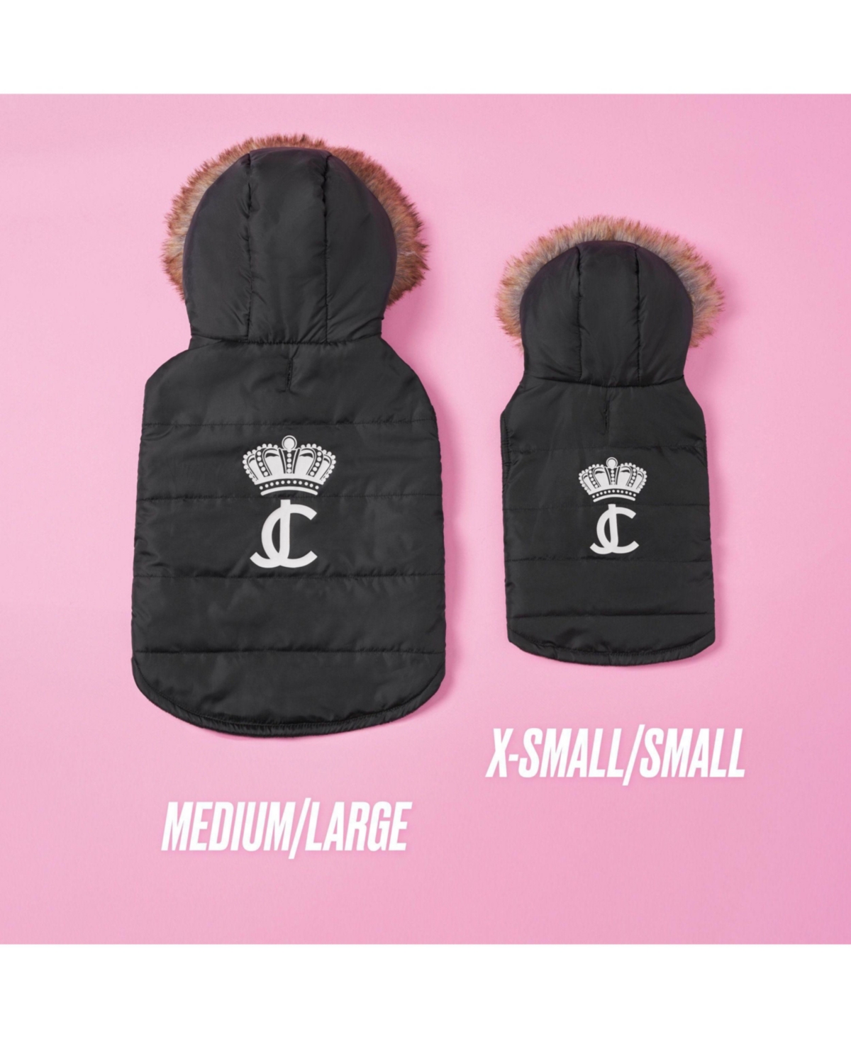 Juicy Couture Faux Fur Hooded Pet Jacket