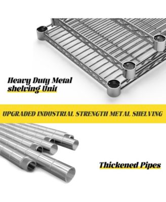 4-Tier 36 in W x 54 in H x 14 in D Height Adjustable Garage Wire Shelving Unit