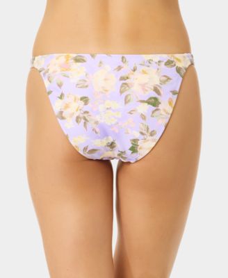 Women's Blooming Garden Bungee Strap Swim Bottoms
