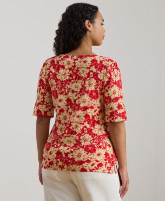 Plus Size Stretch Boat Neck T-Shirt