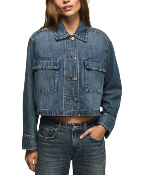 Женские куртки Lucky Brand Denim Utility Long-Sleeve Jacket