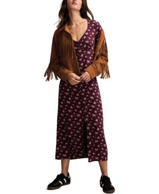 Women's Simone Printed Short-Sleeve Midi Dress