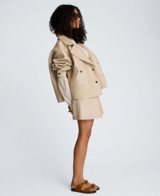 Women's Notch Collar Short Trench Jacket
