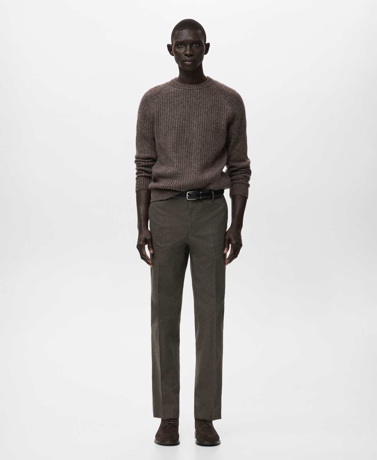 Mango Men's Slim-Fit Flannel Pants